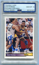 Sam Perkins 1992 - 1993 Upper Deck Autographed W/Inscription Card #160 PSA/DNA Certified Graded 10