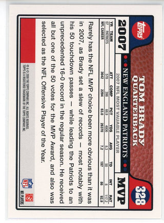 Tom Brady 2008 Topps Card #328