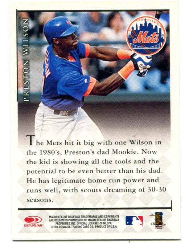Preston Wilson 1998 Donruss Signature Series Autographed Card