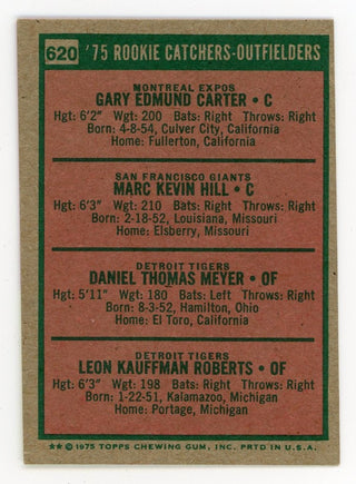 1975 Rookie Catchers-Outfielders Topps #620 Mini Card