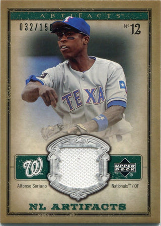 Alfonso Soriano 2006 Upper Deck Artifacts Jersey Card #NL-AS 32/150