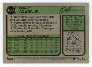 Ronald Acuna Jr. 2023 Topps Heritage #183 Card 811/999