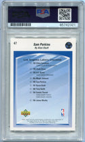 Sam Perkins 1992 - 1993 Upper Deck Autographed W/Inscription Card #160 PSA/DNA Certified Graded 10