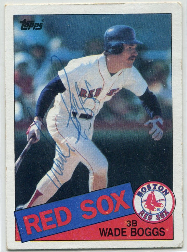 Wade Boggs 1985 Topps Autographed Card