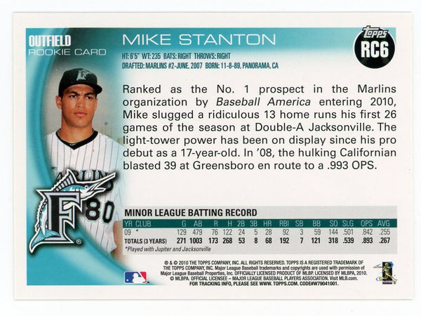 Mike Stanton 2010 Topps Factory Set Limited Edition #RC6 Card