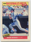 Wade Boggs 1986 Fleer Autographed Card