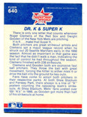Dwight Gooden Superstar Specials Autographed Card #640