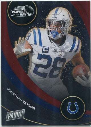 Jonathan Taylor 2024 Panini Player Of The Day Red Parallel Card #30 61/99