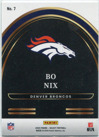 Bo Nix 2024 Panini Select Future RC #7