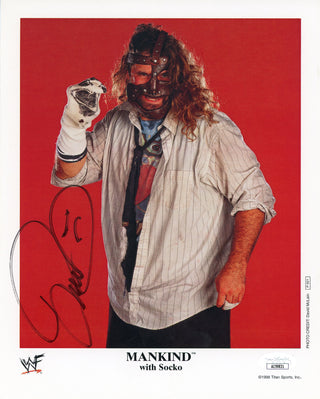 Mankind Autographed WWF Original Headshot 8x10 Photo (JSA)