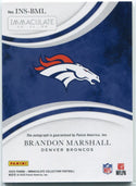 Brandon Marshall 2025 Panini Immaculate Autographed Card #INS-BML 98/99