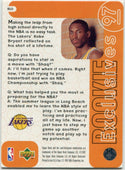 Kobe Bryant 1996 - 1997 Upper Deck Rookie Exclusives Card #R10