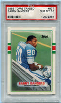 Barry Sanders 1989 Topps Traded RC #83T PSA Graded 10
