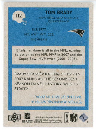 Tom Brady 2009 Upper Deck Philadelphia Card #112