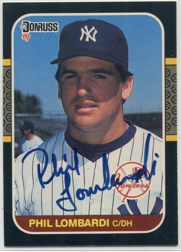 Phil Lombardi 1987 Donruss Autograph Card