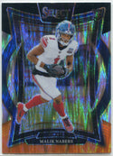 Malik Nabers 2024 Panini Select Concourse Orange & Black Shock Prizm RC #29