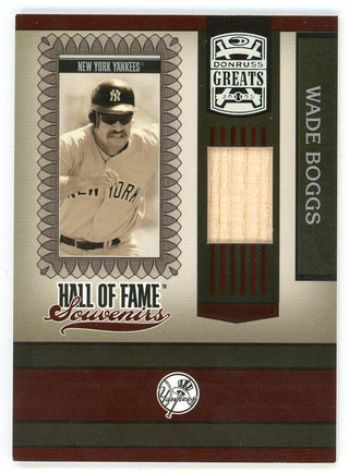 Wade Boggs 2005 Donruss Greats HOF Souvenirs Bat Relic #HOFS-28