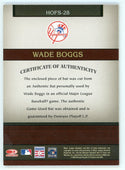 Wade Boggs 2005 Donruss Greats HOF Souvenirs Bat Relic #HOFS-28