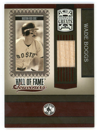 Wade Boggs 2005 Donruss Greats HOF Souvenirs Bat Relic #HOFS-27
