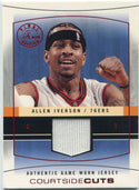 Allen Iverson 2003 - 2004 Fleer Flair Final Edition Courtside Cuts Jersey Red Parallel Card #CC-AI 101/175