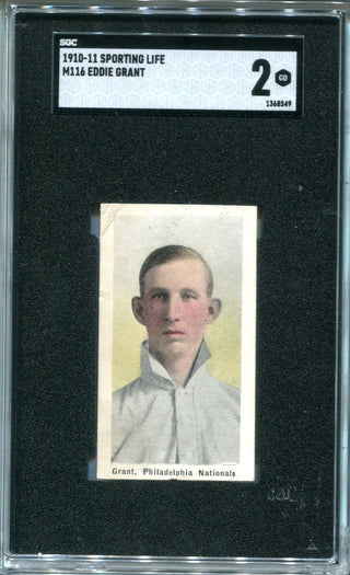 1910 Sporting Life #M116 Eddie Grant SGC 2 Card