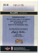 Allen Iverson 2003 - 2004 Fleer Flair Final Edition Courtside Cuts Jersey Red Parallel Card #CC-AI 101/175
