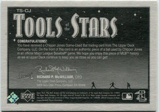 Chipper Jones 2004 Upper Deck Play Ball Tools Of The Stars Bat Relic #TS-CJ