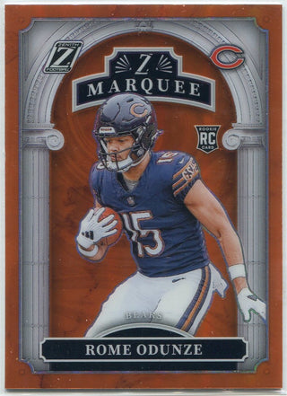 Rome Odunze 2024 Panini Zenith Marquee Orange Prizm RC #11