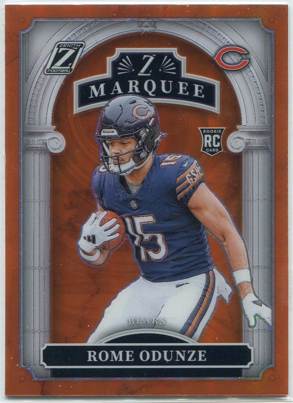 Rome Odunze 2024 Panini Zenith Marquee Orange Prizm RC #11