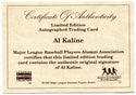 Al Kaline 1995 Legends Autograph Collection AUTO Card With COA