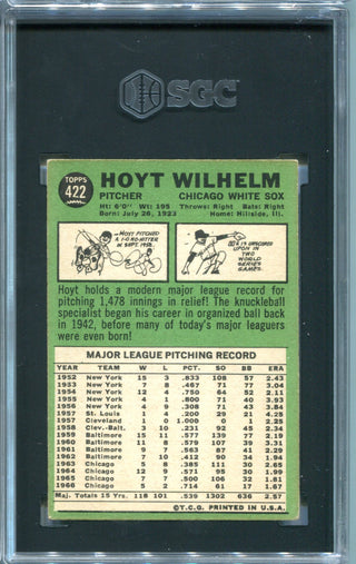 Hoyt Wilhelm 1967 Topps #422 SGC 5 Card