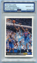 Nick Anderson 1992 - 1993 Upper Deck Autographed Card #161 PSA/DNA Certified Graded 10