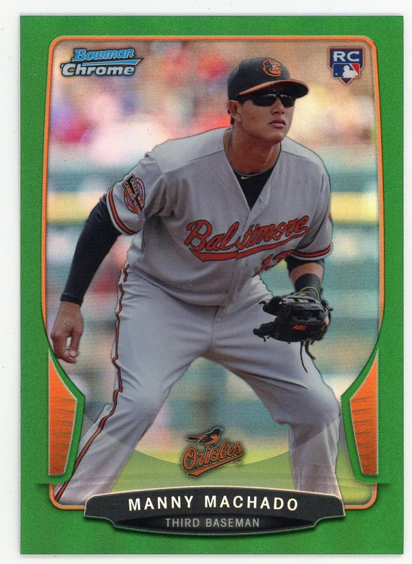 Manny Machado 2013 Topps Bowman Chrome Green Refractor #205 Card