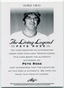 Pete Rose 2012 Leaf The Living Legend Autographed Card #AU-14