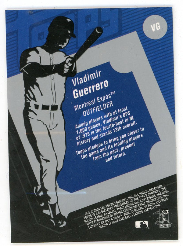 Vladimir Guerrero player worn jersey patch baseball card (Montreal