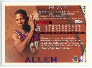 Ray Allen 1996 Topps Card #217