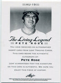 Pete Rose 2012 Leaf The Living Legend Autographed Card #AU-19