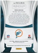 Bob Griese 2025 Panini Immaculate Moments The Perfect Season Autographed Card #IMA-BGE 36/49