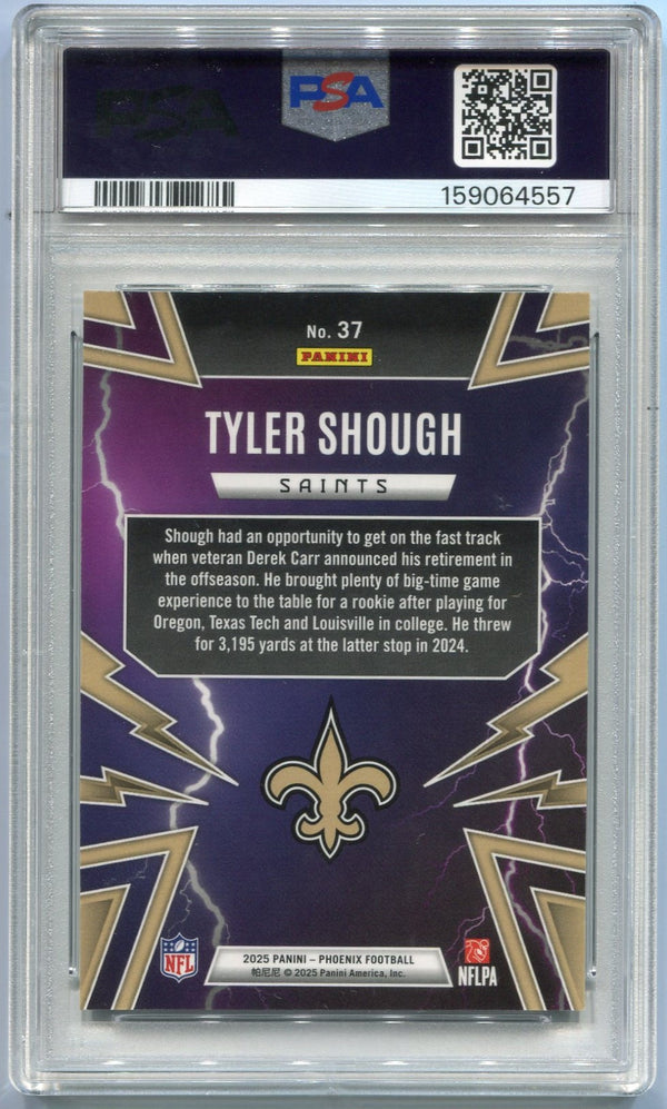 Tyler Shough 2025 Panini Phoenix Thunderbirds RC #37 PSA Graded 10