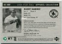 Manny Ramirez 2004 Upper Deck Play Ball Apparel Collection Jersey Card #AC-MR