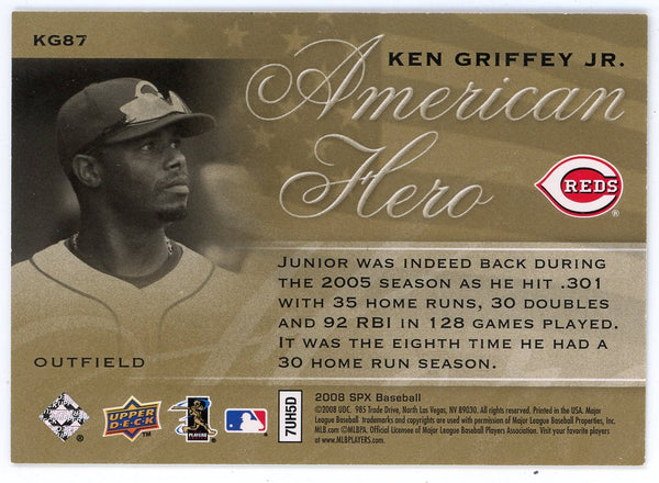 Ken Griffey 2008 Upper Deck SPX American Hero #KG87