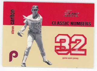 Steve Carlton 2003 Fleer Flair Greats Classic Numbers Patch Relic