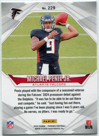 Michael Penix Jr. 2024 Panini Phoenix Hyper Prizm RC #229