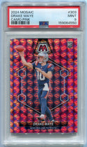 Drake Maye 2024 Panni Mosaic Pink Camo Prizm RC #303 PSA Graded 9
