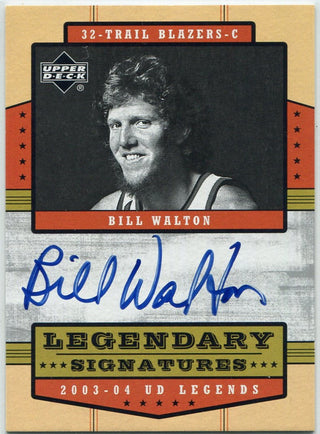 Bill Walton 2003 - 2004 Upper Deck Legends Legendary Signatures Autographed Card #LS-BW