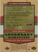 Bill Walton 2003 - 2004 Upper Deck Legends Legendary Signatures Autographed Card #LS-BW