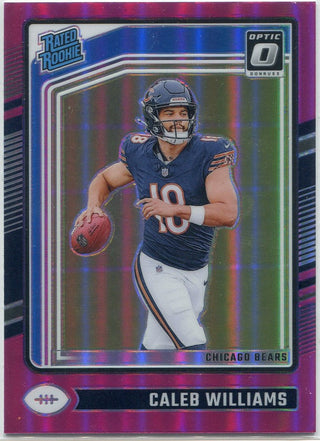 Caleb Williams 2024 Panini Donruss Optic Rated Rookie Pink Prizm RC #201