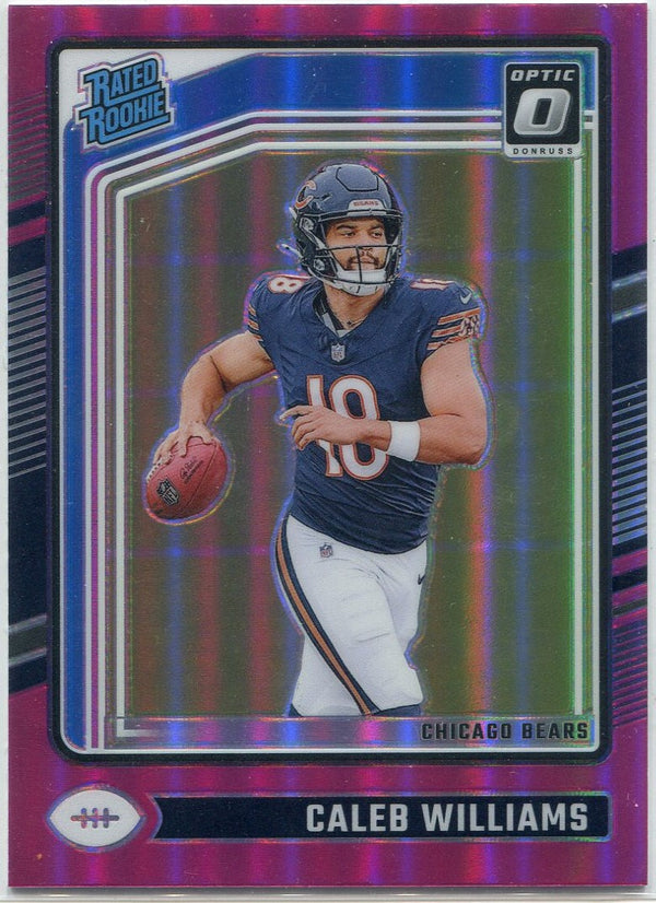 Caleb Williams 2024 Panini Donruss Optic Rated Rookie Pink Prizm RC #201