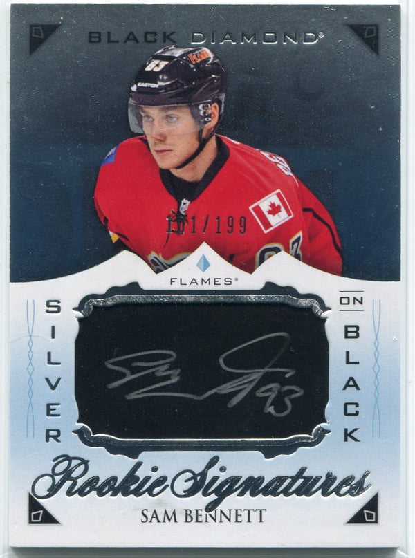 Sam Bennett 2015 - 2016 Upper Deck Black Diamond Silver On Black Rookie Signatures AUTO RC #SBRS-SB 101/199