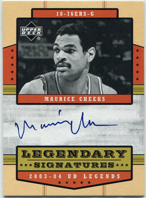 Maurice Cheeks 2003 - 2004 Upper Deck Legends Legendary Signatures Autographed Card #LS-MO